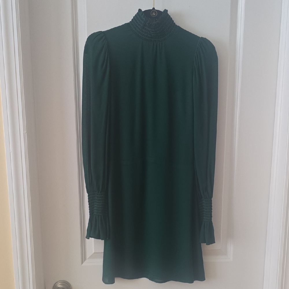Reformation Dark Green Long Sleeve Dress